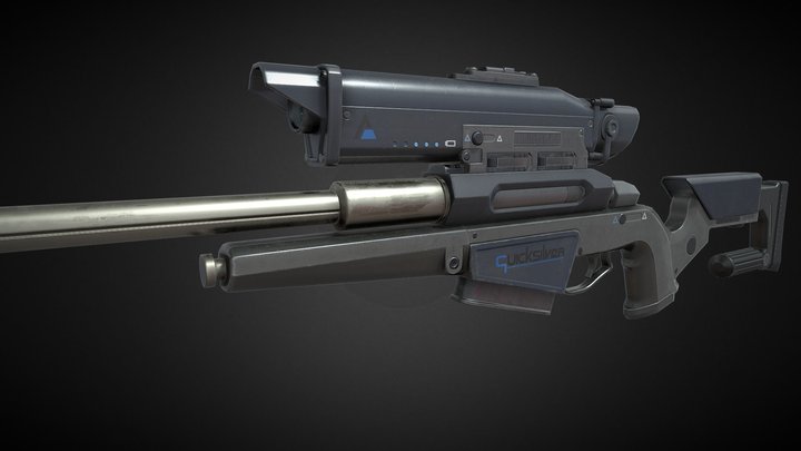 “Sidewinder” Sniper Rifle 3D Model