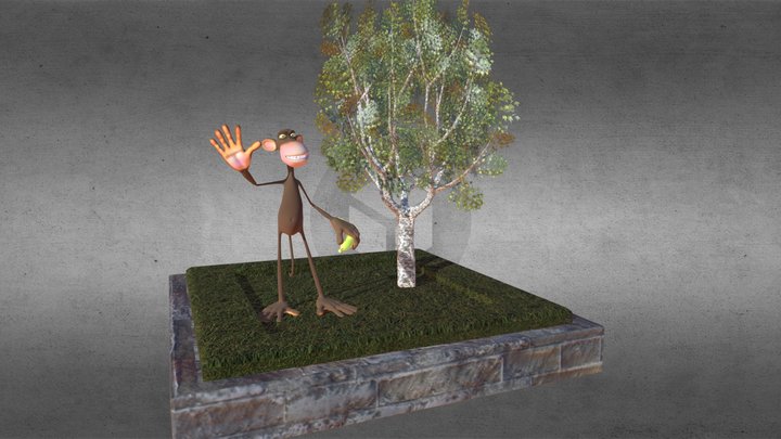 Caco the monkey 3D Model