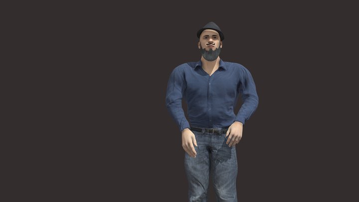 HIP HOP DANCING MODEL ‖ SKINNING TEST MODEL 3D Model