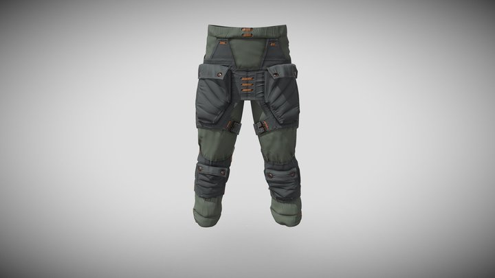 Kaaro techwear - Trousers 1 3D Model