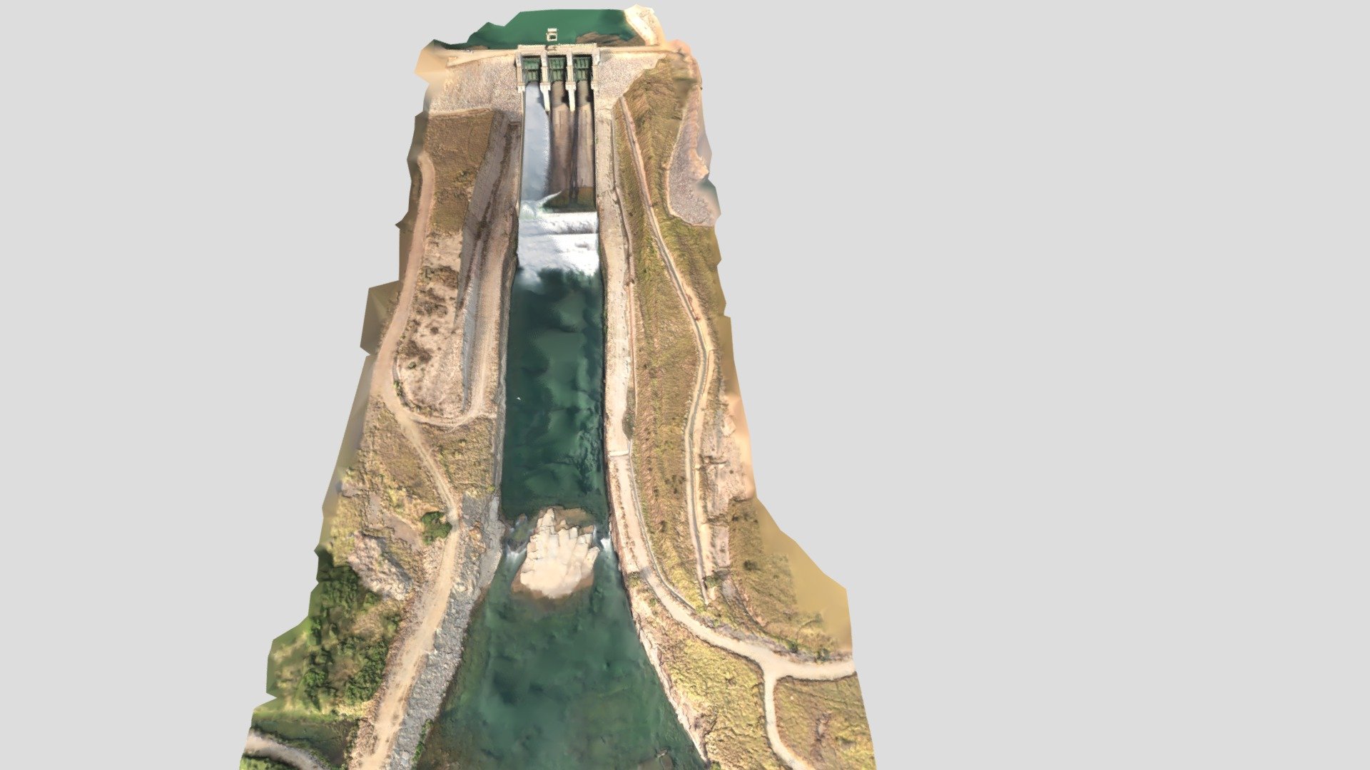 Modelo 3D Canal de Fuga - UHE Retiro Baixo (MG) - 3D model by rmc093 ...