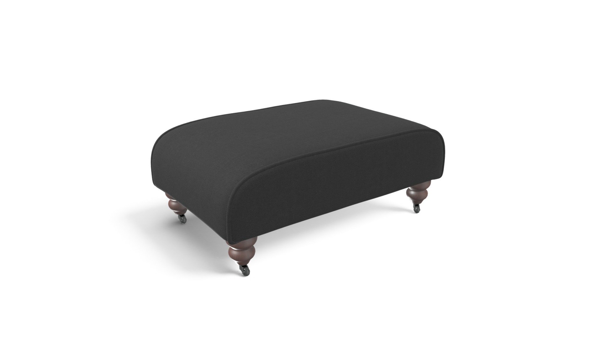 Orson Footstool, Smoke Velvet