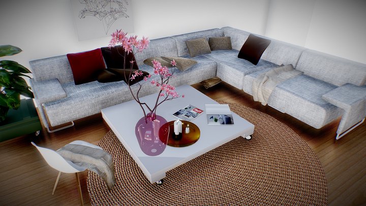 Sofa view V1 3D Model