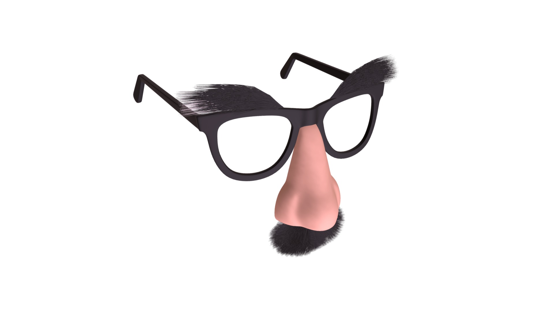 3D model Classic disguise mask - This is a 3D model of the Classic disguise mask. The 3D model is about shape.
