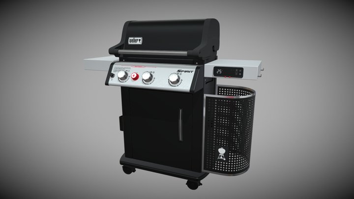 Weber Spirit Gas Grill Black 3D Model