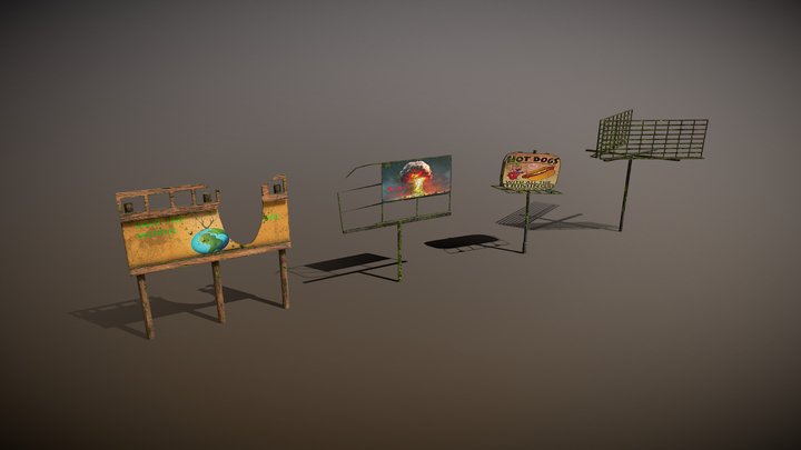 Post- Apo Billboards 3D Model