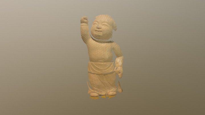 Baby Buddha statue 3D Model