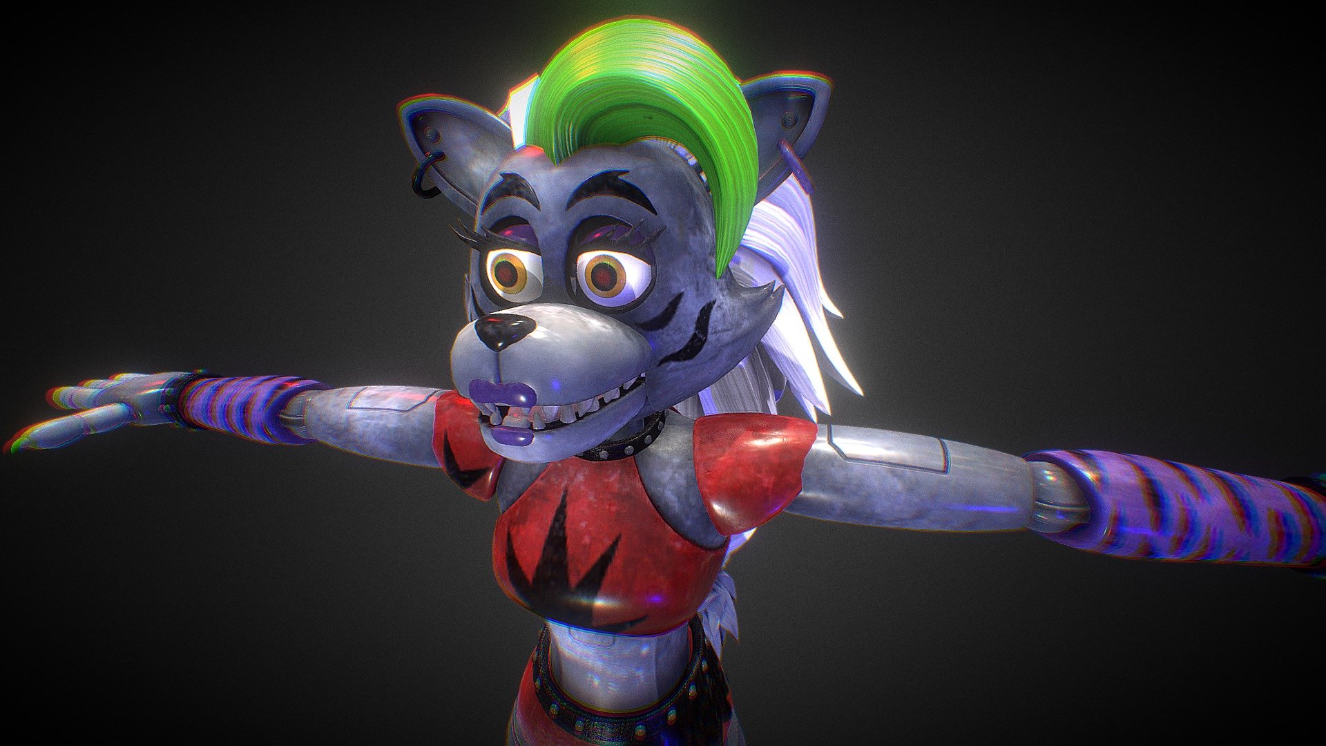 Fnaf Security Breach Roxanne Wolf Hour 1 Download Free 3d Model