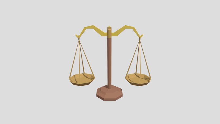 Waga szalkowa Low Poly Style 3D Model