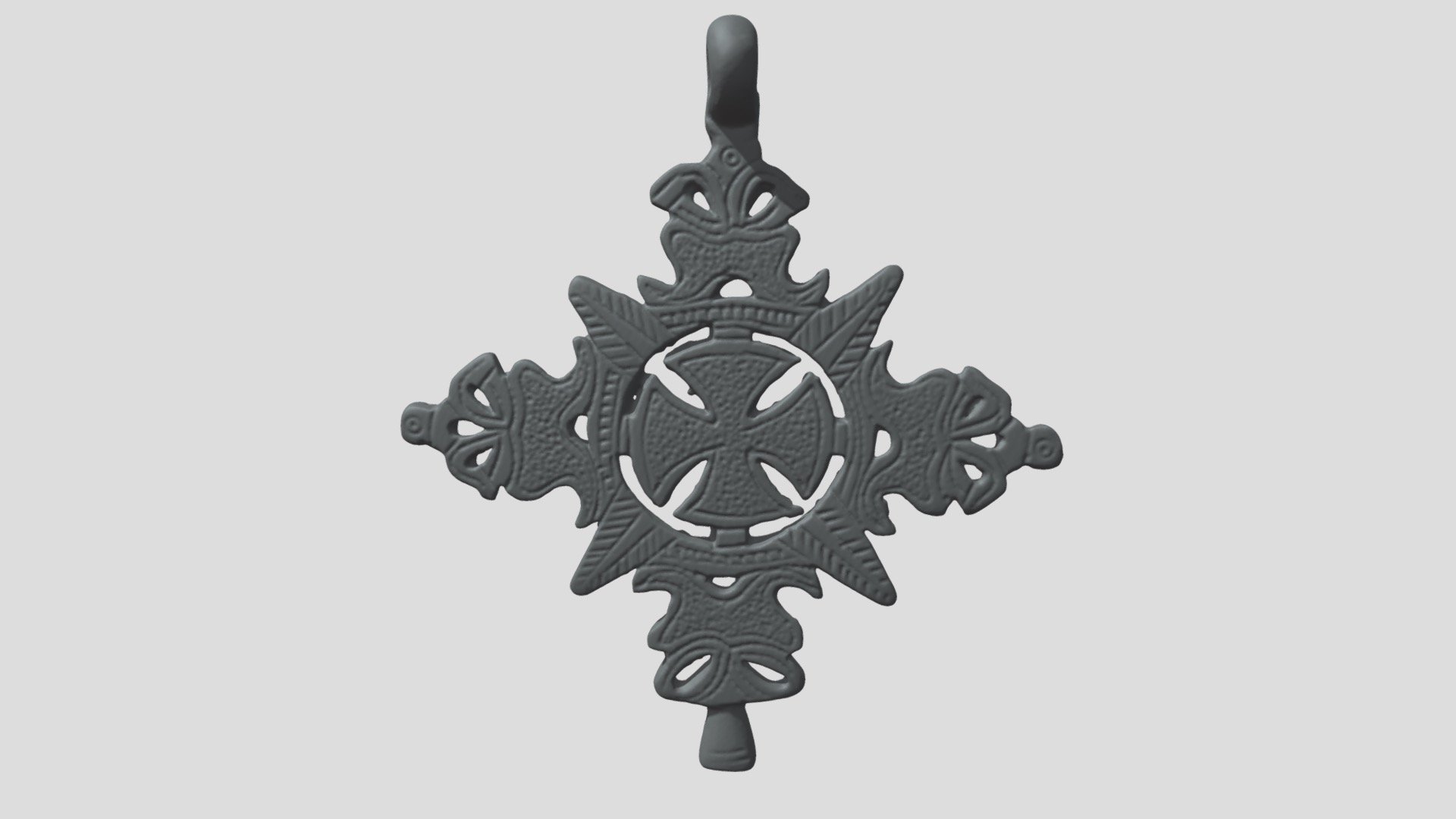 Brass Ethiopian Cross III - Artec Micro 3D Scan