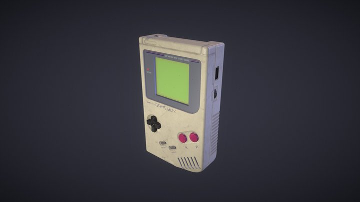 Nintendo Gameboy with Tetris Cartridge 3D Model
