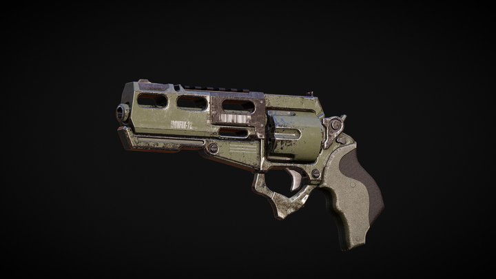 Sci Fi Revolver 3D Model