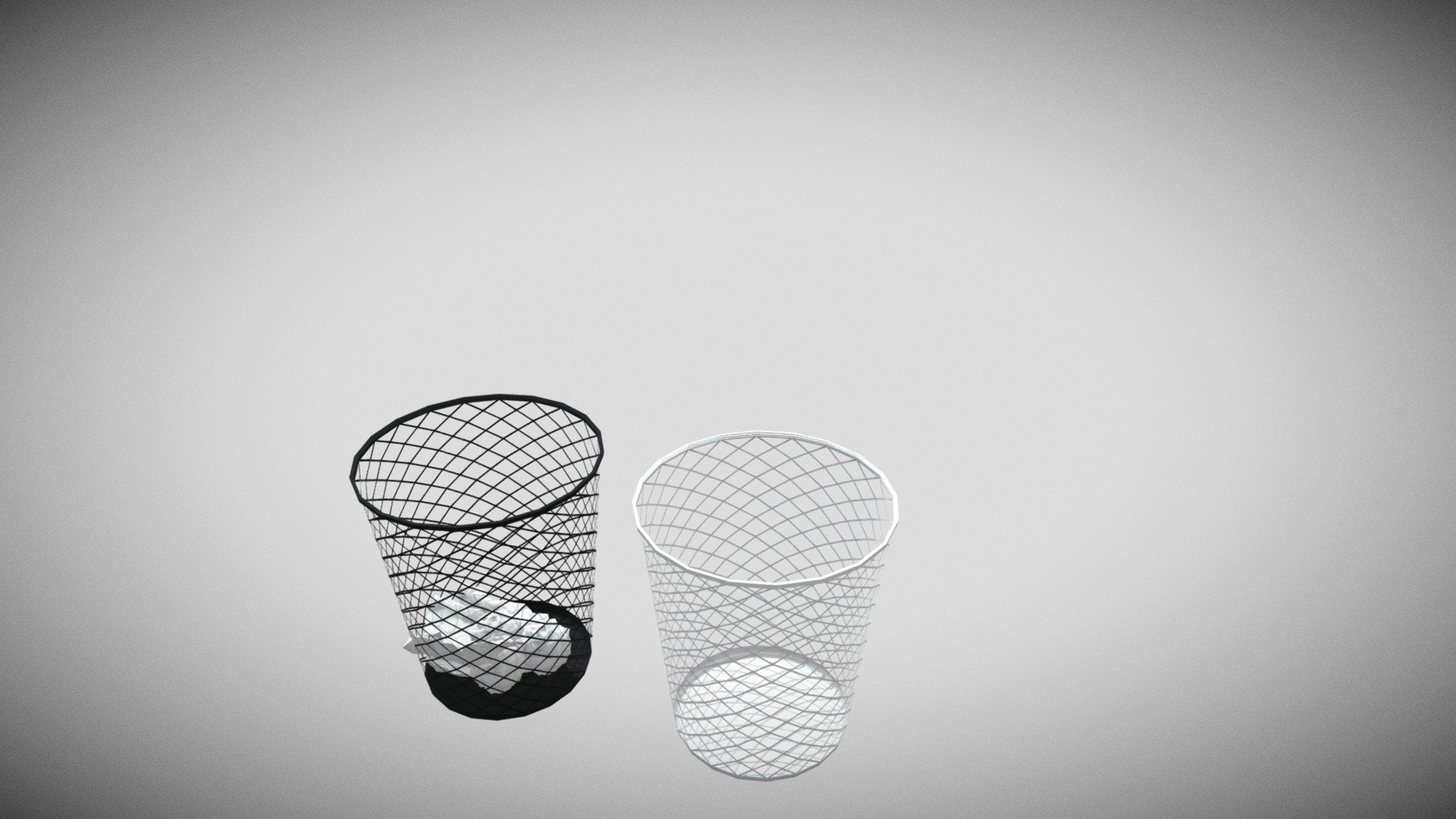 3D model Waste Basket Crumpled Piece Of Paper - This is a 3D model of the Waste Basket Crumpled Piece Of Paper. The 3D model is about a pair of glasses.