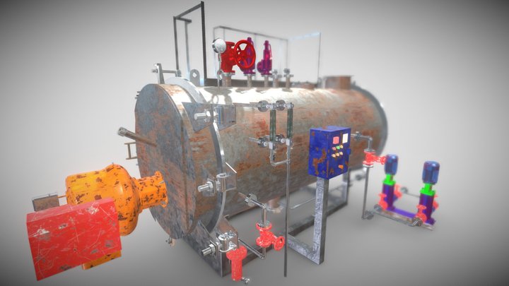 Fired Boiler 3D Model