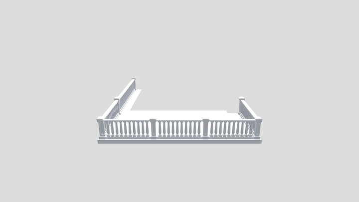 Терраса 3D Интервал увеличен Крыщки пирамиды 3D Model