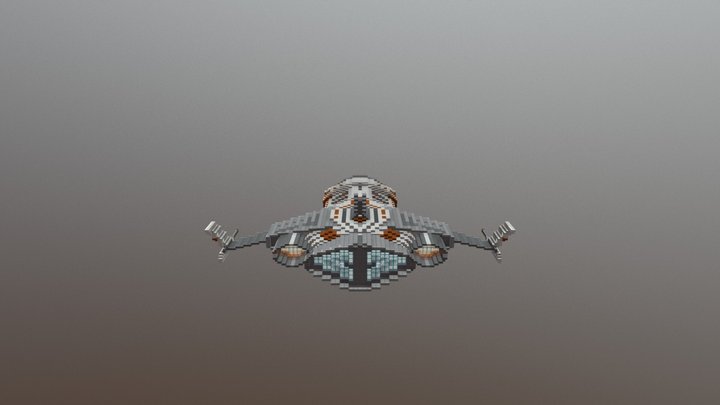 Futuristic Spaceship 3D Model