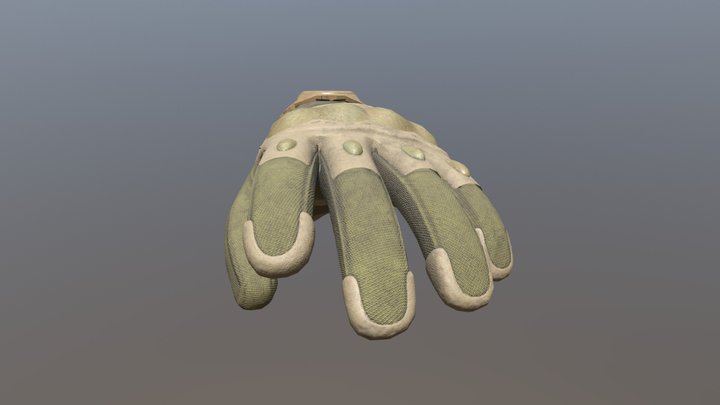 VR Tactical Gloves 6 3D Model