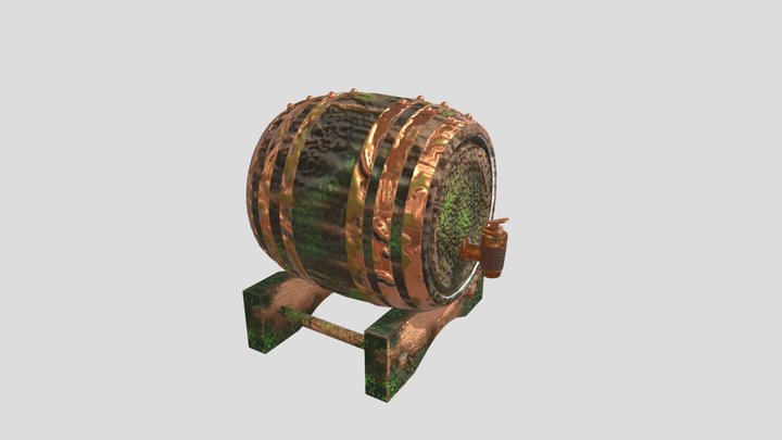 A Long since sunken Keg 3D Model