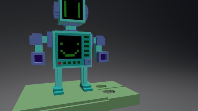 Retrofuturist Robot 3D Model