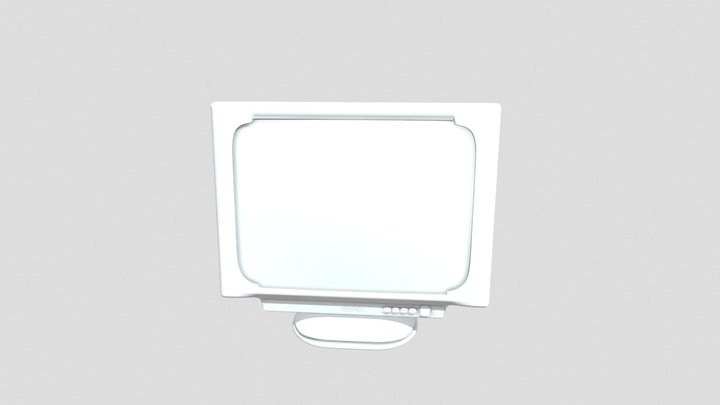 OLD Pc Monitor 2000s NOISE SCREEN CYCLES 3D Model