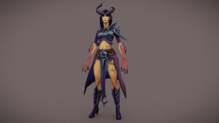 Drakonid Sorceress 3D Model