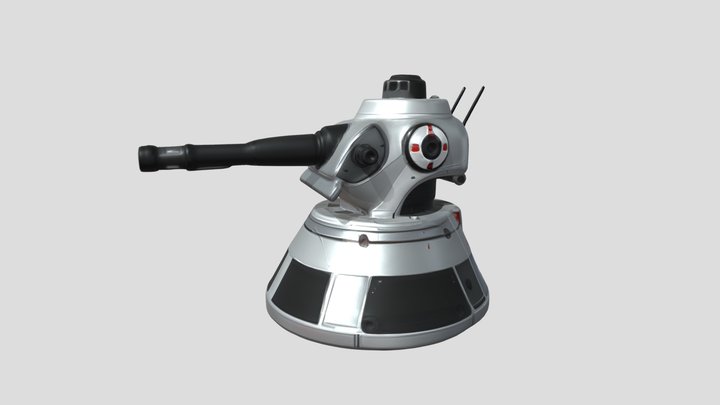 futuristic turret or gun platform 3D Model