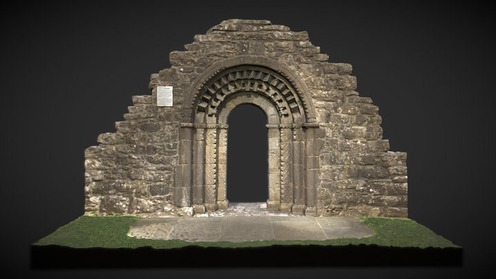 Nuns Church Portal, Clonmacnoise (Annotated) 3D Model