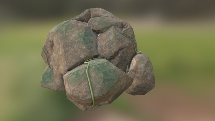 Forest Boulder 3D Model