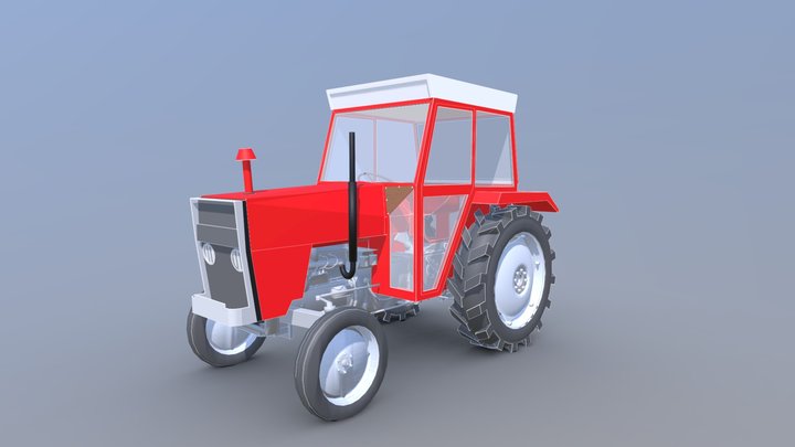 IMT 560 tractor 3D Model