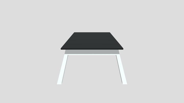 WoodTable 3D Model