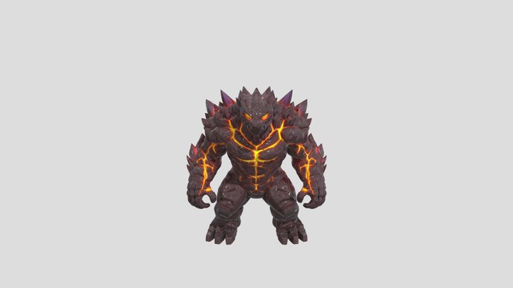 Abyssal Shardbeast - Low-Poly Titan Creature 3D Model