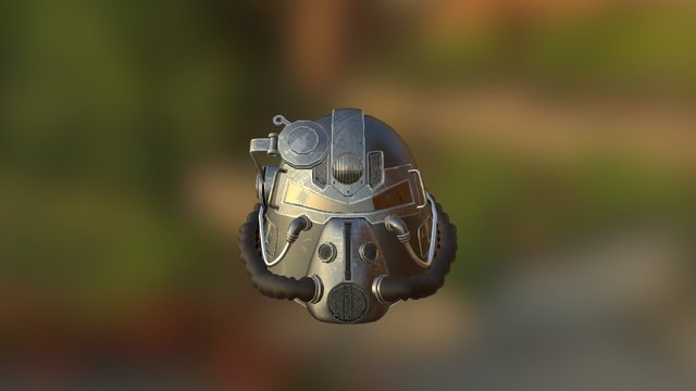 Fallout 4 Fan Art - Power Armor Helmet 3D Model