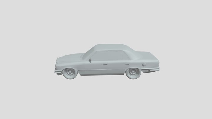 Mercedes-Benz W116 tuned lowpoly for 3D-printing