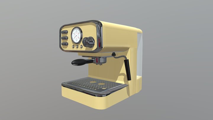 Retro Coffee Machine – Modello 3D gratuito STL