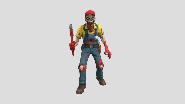Zombie mechanik 3D Model