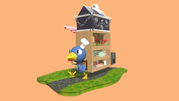 Wren - Bird Chef 3D Model