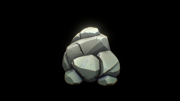 Stylized Rock 3D Model