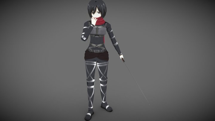 Mikasa Ackerman - Shingeki no Kyojin 3D Model
