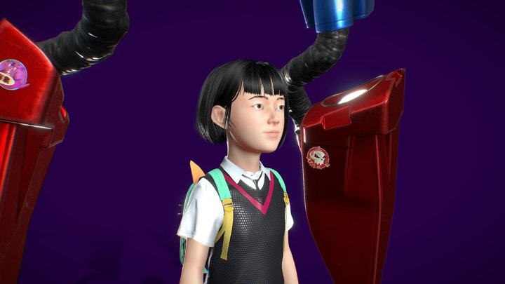 Peni from "Spider-Man: Into the Spider-Verse" 3D Model