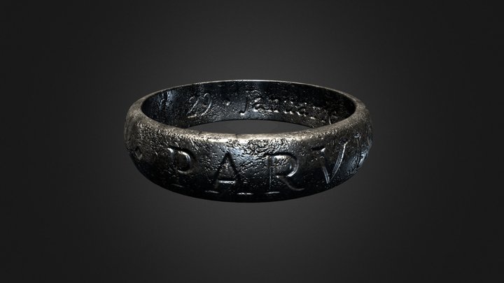 Sic Parvis Magna Ring 3D Model