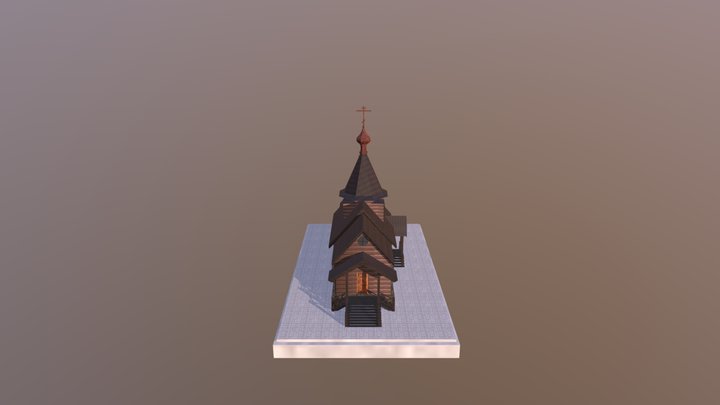 Храм Святого князя Александра Невского 3D Model
