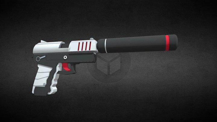 H&K P30	"Demon's Roar" l Blue Archive 3D Model