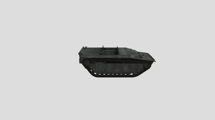 LVT-P4 Amphibious Tracked Transport Vehicle 3D Model