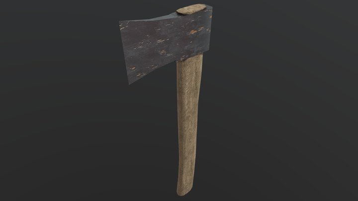 Low Poly Axe 3D Model