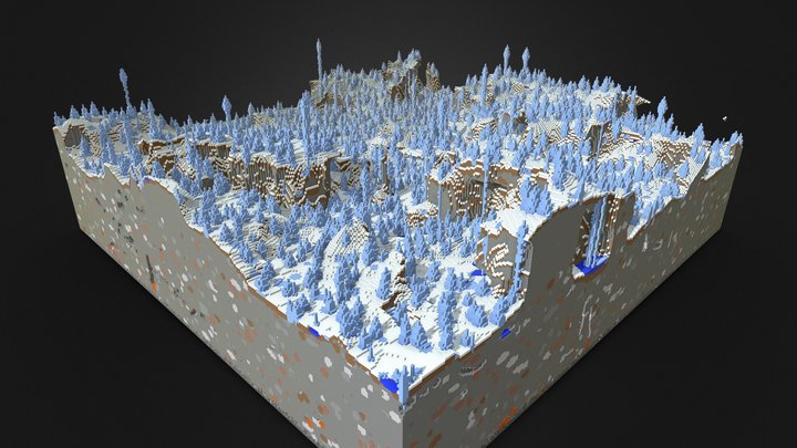 Minecraft Ice Spikes Biome 3D Model