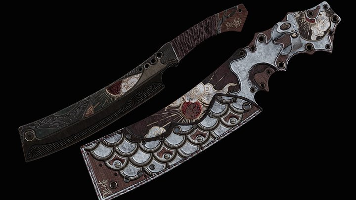 Asian Ancient Sword 3D Model