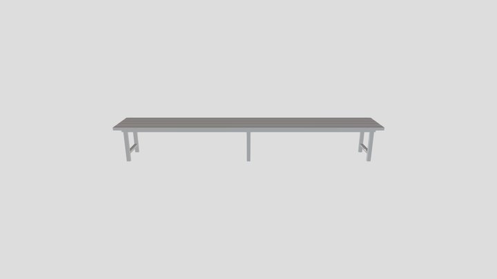 Low Poly Bench 3D Model