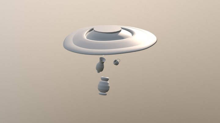 Activity 6 - Ufo, vase, and cups 3D Model