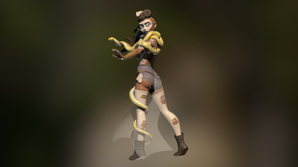 Snake girl — Sketchfab embed 3D viewer