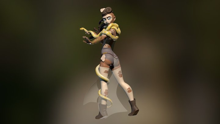 Snake girl 3D Model